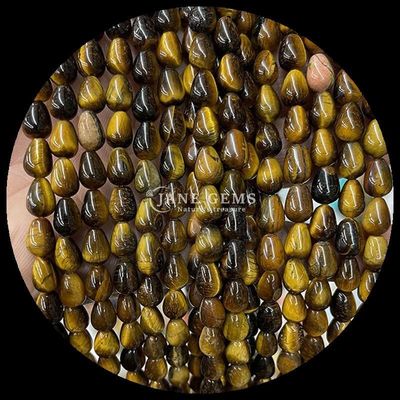 Giaspo rosso opalita occhio di tigre gemma perla naturale cristallo acqua goccia forma pietra sciolte perle fili per braccialetti