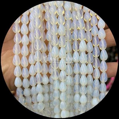 Giaspo rosso opalita occhio di tigre gemma perla naturale cristallo acqua goccia forma pietra sciolte perle fili per braccialetti