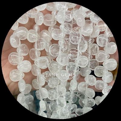 Malachite Quarzo trasparente perla di gemma cristallo naturale acqua goccia forma pietra strati di perla sciolti per braccialetti