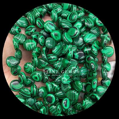 Malachite Quarzo trasparente perla di gemma cristallo naturale acqua goccia forma pietra strati di perla sciolti per braccialetti