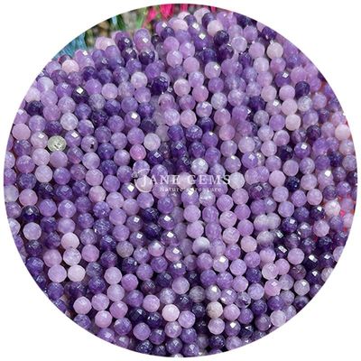Ingrosso di gemme semi-preziose perle a facce a facce a facce sciolte perle di ametista accessori perle spazzatore per gioielleria