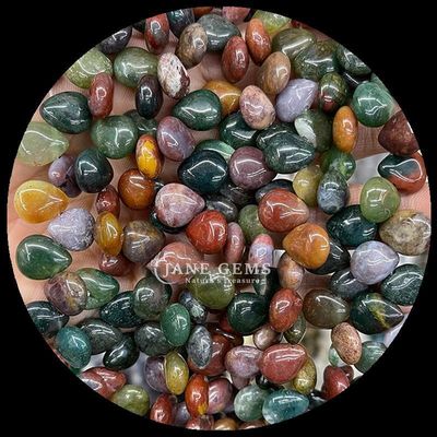 Agata indiana Topazio Gemma Perla Acqua cristallina naturale Bollina di forma di pietra Stringhe di perla sciolte Per braccialetti