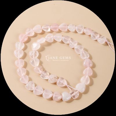 Rose Quartz Carnelia Gem Bead Naturale Cristallo Forma di Cuore Pietra Stringhe di Perle Loose Per Braccialetti