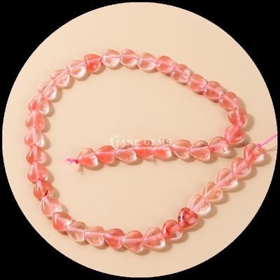 Rose Quartz Carnelia Gem Bead Naturale Cristallo Forma di Cuore Pietra Stringhe di Perle Loose Per Braccialetti
