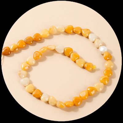 Rose Quartz Carnelia Gem Bead Naturale Cristallo Forma di Cuore Pietra Stringhe di Perle Loose Per Braccialetti