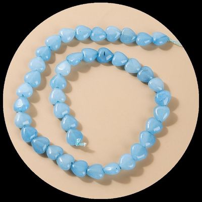 Acquamarino Ametista Gemma Perla Naturale Cristallo Forma Cuore Pietra Stringhe di Perla Libera Per Braccialetti