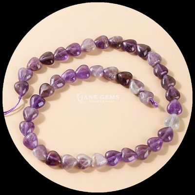 Acquamarino Ametista Gemma Perla Naturale Cristallo Forma Cuore Pietra Stringhe di Perla Libera Per Braccialetti