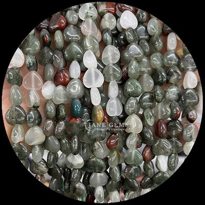 Acquamarino Ametista Gemma Perla Naturale Cristallo Forma Cuore Pietra Stringhe di Perla Libera Per Braccialetti