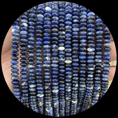 Sodalite Picture Stone Gem Bead Natural Crystal UFO Shape Stone Loose Bead Strands per braccialetti
