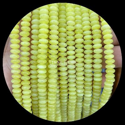 Limone Giada Amazonite Gem Perla Cristallo Naturale Ufo Forma di Pietra Stringhe di Perla Libera Per Braccialetti