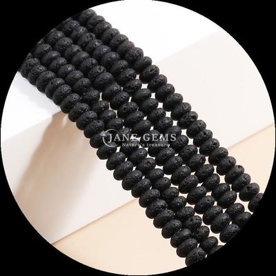 Lucky Jade Lava Stone Gem Bead Natural Crystal Abacus Shape Stone Loose Bead Strands per braccialetti