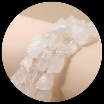 Rose Quartz Amethyst Gem Bead Natural Crystal Raw Rough Stone String di perline per braccialetti