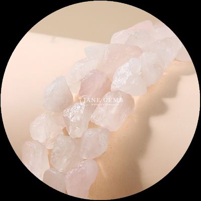 Rose Quartz Amethyst Gem Bead Natural Crystal Raw Rough Stone String di perline per braccialetti