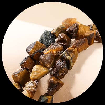 Rose Quartz Amethyst Gem Bead Natural Crystal Raw Rough Stone String di perline per braccialetti