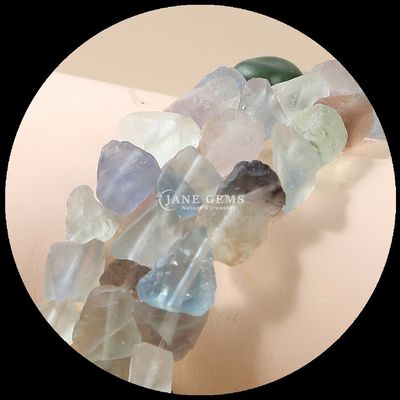 Fluorite Amazonite Gem Bead Natural Crystal Raw Rough Stone Loose Bead Strands per braccialetti