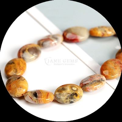 Perle di gemma a forma ovale sfaccettata cristallo naturale Howlite fiocco di neve ossidiana pietra perle sciolte per braccialetti