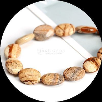 Perle di gemma a forma ovale sfaccettata cristallo naturale Howlite fiocco di neve ossidiana pietra perle sciolte per braccialetti