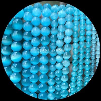Colore rosa giallo lago colore blu perla personalizzabile forma rotonda perle occhio di gatto per regali fai da te