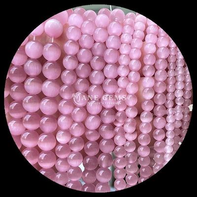Colore rosa giallo lago colore blu perla personalizzabile forma rotonda perle occhio di gatto per regali fai da te