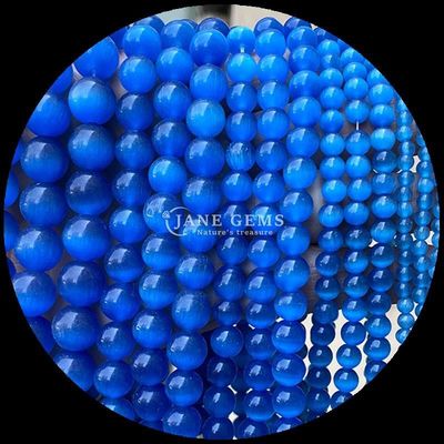 Colore rosa giallo lago colore blu perla personalizzabile forma rotonda perle occhio di gatto per regali fai da te