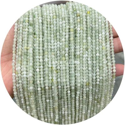 Perle di pietra gemma naturale con facce energetiche cristalline a forma rotonda per la produzione di gioielli fai da te