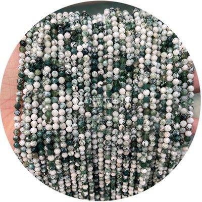 Pietre preziose rotonde a facce taglianti perline di pietra naturale String Quartz per la produzione di gioielli fatti a mano