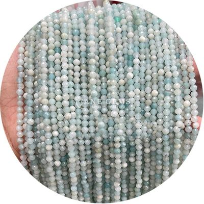 Pietre preziose rotonde a facce taglianti perline di pietra naturale String Quartz per la produzione di gioielli fatti a mano