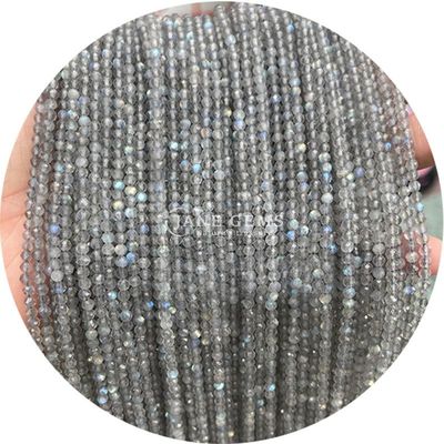 Pietre preziose rotonde a facce taglianti perline di pietra naturale String Quartz per la produzione di gioielli fatti a mano
