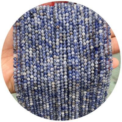 Pietre preziose rotonde a facce taglianti perline di pietra naturale String Quartz per la produzione di gioielli fatti a mano