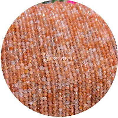 Perle rotonde lisce a cristallo di quarzo naturale multicolore lucidato per la fabbricazione di gioielli