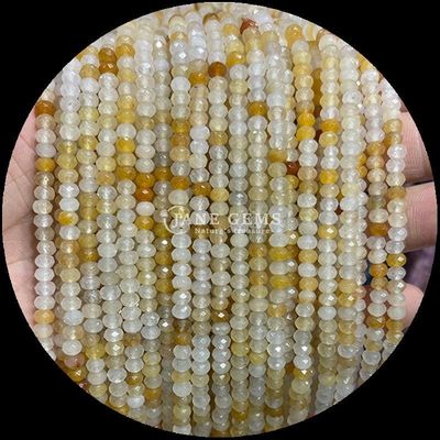 Lapis Lazuli Apatite perla di gemma naturale con facce in forma di abaco fili di perla sciolti per energia curativa e fabbricazione di gioielli fai da te