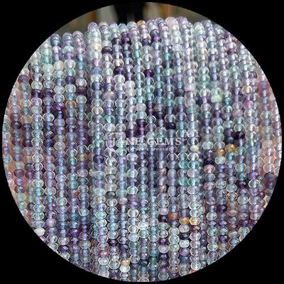 Fluorite Carnelia Gemstone naturale perle facciata Abaco Forma a sfera perle a fili sciolti per energia curativa e gioielli fai da te Ma