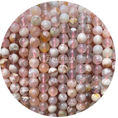 Natural Round Smooth Mix Agate Loose Beads Strand per gioielli e artigianato DIY Makin
