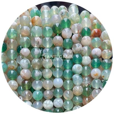 Natural Round Smooth Mix Agate Loose Beads Strand per gioielli e artigianato DIY Makin