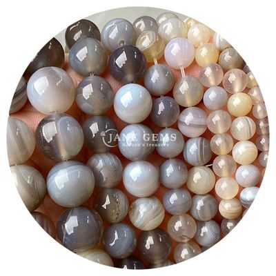 Agate naturali perline di pietra lisce rotonde perline spazzatrici sciolte per gioielli