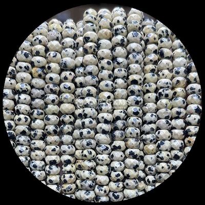 Agate indiana Green Dot Natural Gemstone Bead Strands Natural Gemstone Faceted Abacus Beads per regali personalizzati