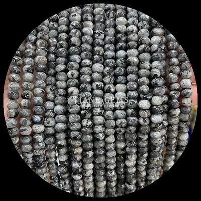 Agate indiana Green Dot Natural Gemstone Bead Strands Natural Gemstone Faceted Abacus Beads per regali personalizzati