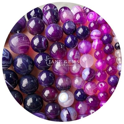 Perle di pietra naturale sciolte Strand Genuino Pietra Reale Agata Perle di cristallo per la realizzazione di gioielli fai da te