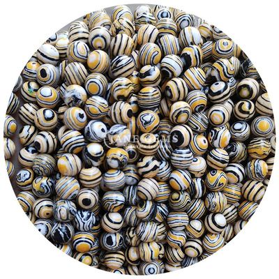 Perline di malachite imitazione perline di pietra di malachite rotonde perline di pietra sciolte per gioielli fai da te