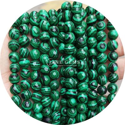 Perline di malachite imitazione perline di pietra di malachite rotonde perline di pietra sciolte per gioielli fai da te