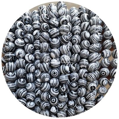 Perline di malachite imitazione perline di pietra di malachite rotonde perline di pietra sciolte per gioielli fai da te