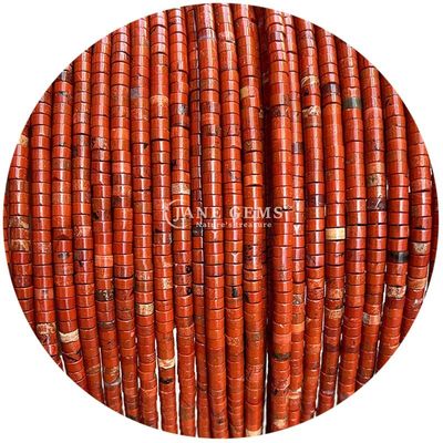 Pietra gemma naturale semipreziosa Giaspo rosso Limone Giada perle a strati sciolti per la produzione di gioielli