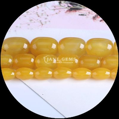 Gems Bead Carnelian Green Agate Natural Crystal Gemstone Barrel Shape Loose Bead Strands per la produzione di gioielli