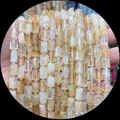 Perle di gemme cristallo naturale fragola quarzo gemma facciata cilindrica a forma di cilindro fili di perle sciolte per la fabbricazione di gioielli
