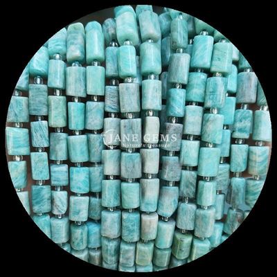 Gems Bead Cristallo naturale Acquamarina Prehnite Gemstone facciata cilindrica forma a sfera di perla sciolta Stringhe per la produzione di gioielli