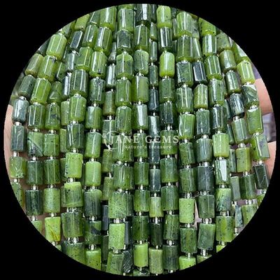 Gems Bead Cristallo naturale Acquamarina Prehnite Gemstone facciata cilindrica forma a sfera di perla sciolta Stringhe per la produzione di gioielli