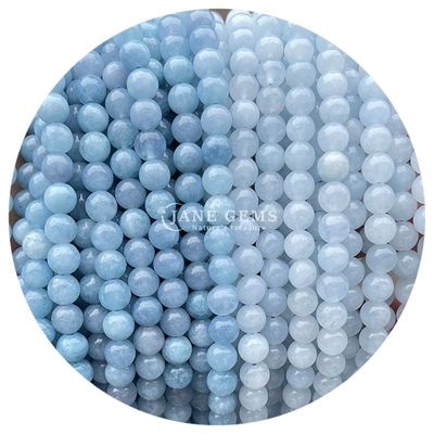 Semi-pietra preziosa perle di calcedonia collana perle di cristallo per la fabbricazione di gioielli