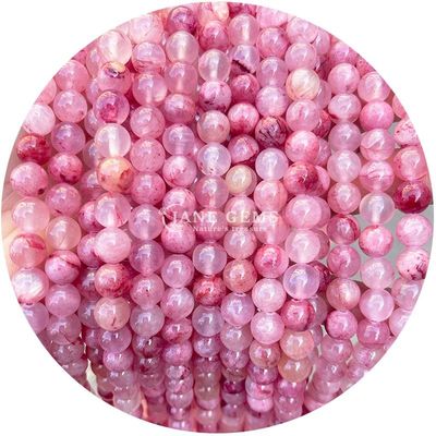 Giade rotonde miste perle di pietra calcedonica cristallo naturale perle sciolte fai da te gioielleria
