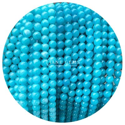 Giade rotonde miste perle di pietra calcedonica cristallo naturale perle sciolte fai da te gioielleria