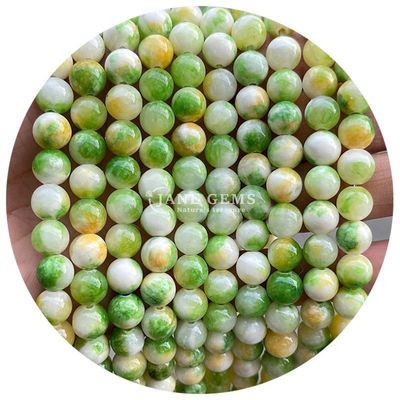 Giada Rotonda Colore Chalcedonia Pietra Perle Curative Cristallo Pietra Naturale Perle Libere Per La Fabbricazione Di Gioielli DIY